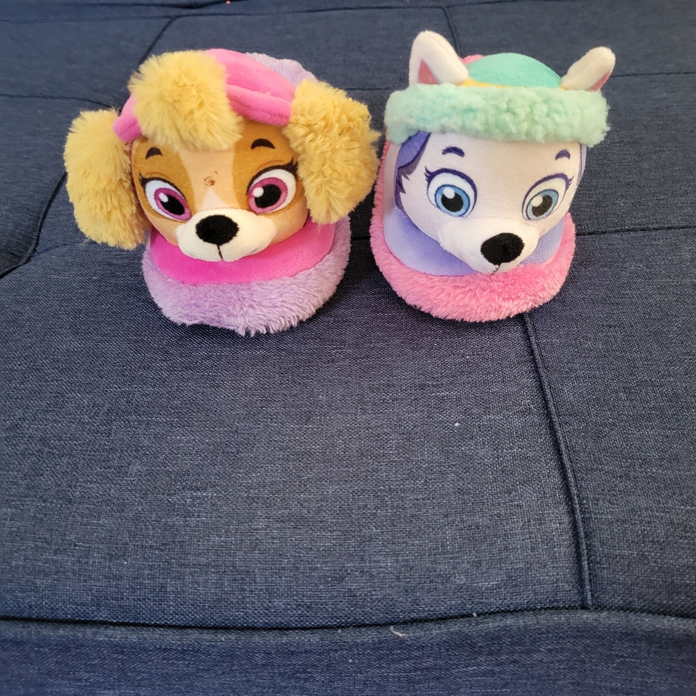 Kids Paw Patrol Slippers - Pink and Blue